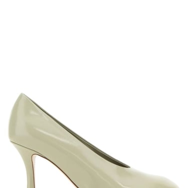 Burberry Woman Dove Grey Leather Baby Pumps