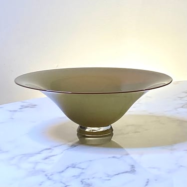 Triple color glass bowl handblown in Murano 