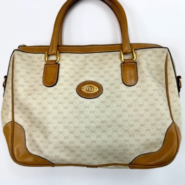 70s Light Brown Gucci Logo Bag