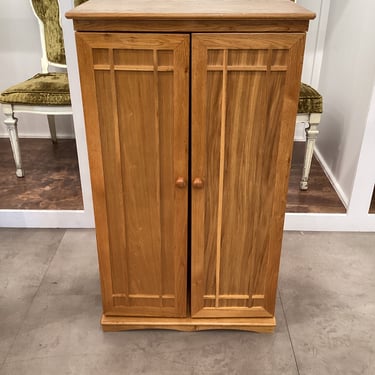 Oak Media Storage Cabinet