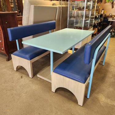 Royal Blue Dining Set with Bench Seats (2 Sizes Available)