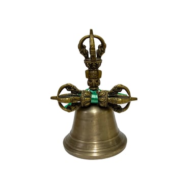 Handmade Bronze Metal Tibetan Ritual Bell and Vajra Dorje Set ws2885E 