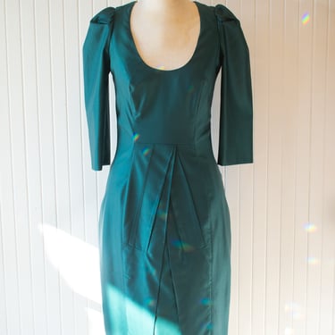 Vintage Prada Green Sheath Dress Extra Small