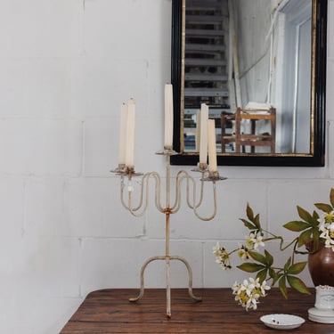 vintage french wrought iron candelabra in the style of Josef Frank
