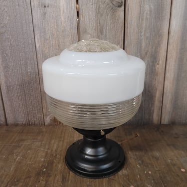 Vintage Semi-Flush Mid Century Light Fixture 10.5