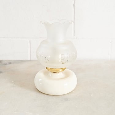 vintage french marble and brass table lamp