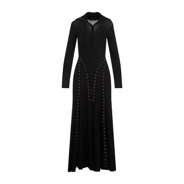 Simone Rocha Women Simone Rocha Ribbed Multi Snap Bias Cut Dress