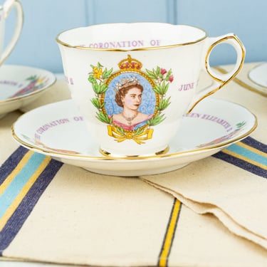 Vintage 1953 Coronation Cup and Saucer