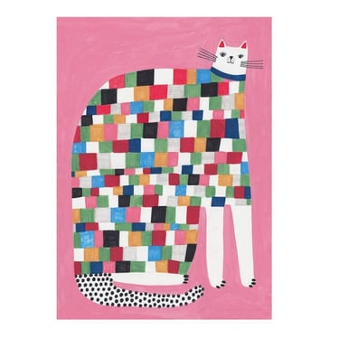 Square Cat Print