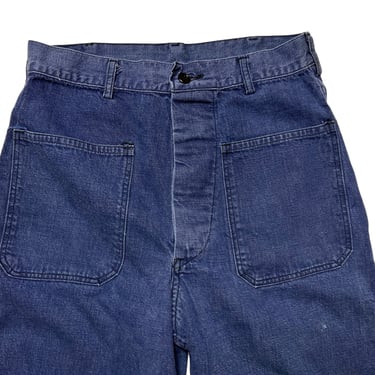 Vintage 1950s US Navy Denim Bellbottom Jeans ~ 26.5 Waist ~ USN ~ Pants / Dungarees ~ Swaby's ~ 
