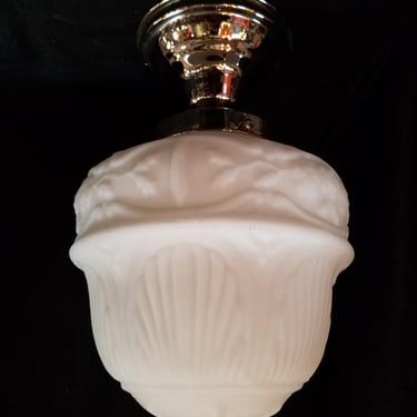 Vintage Semi Flush Single Bulb Ceiling Light
