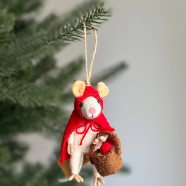 Deer Harbour Design - Little Red Mouse-ette Felt Ornament