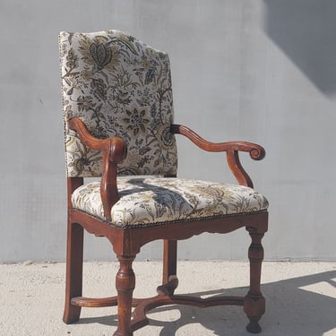 1 of 2 Vintage High Back Armchair / Vintage Dining Chair / Chippendale Style Armchair / Carefully Restored / 70's 