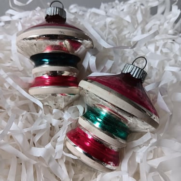 Shiny Brite Vintage Christmas Ornaments | Set of 2 