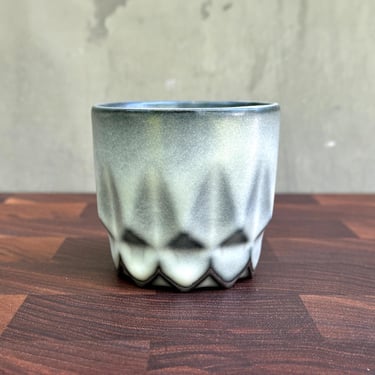 Black Porcelain Ceramic "Hex" Cup  - Clouds 