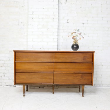 Vintage MCM 6 drawer dresser with white laminated top | Free delivery in NYC and Hudson Valley areas 