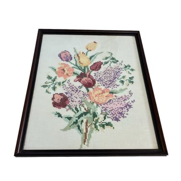 Free Shipping Within Continental US - Vintage Framed Embroidery 