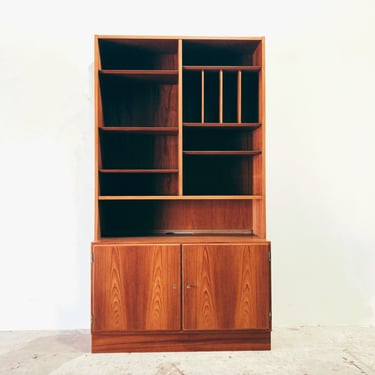 Vintage Danish Teak Bookcase Stereo Cabinet by Poul Hundevad 