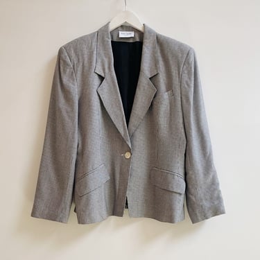 Houndstooth Wool Blazer