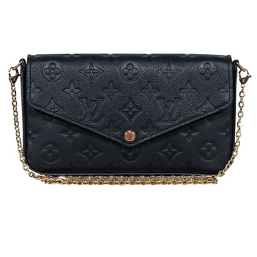 Louis Vuitton - Black Monogram Empreinte Leather &quot;Félicie Pochette&quot; Crossbody Bag
