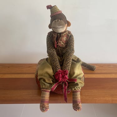 Vintage Sitting Monkey Figure 