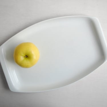 Vintage Bennington Potters of Vermont 16" Serving Platter Tray #1682 in White Designed by Yusuke Aida 