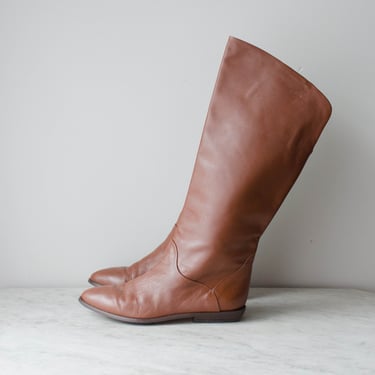 brown leather knee high boots | women's boots size 7 