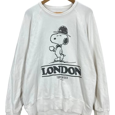 Todd Snyder x Peanuts Snoopy London Designer Crewneck Sweatshirt Large