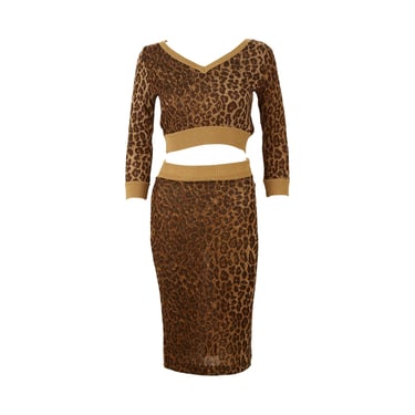 Dolce &amp; Gabbana Cheetah Print Skirt Set