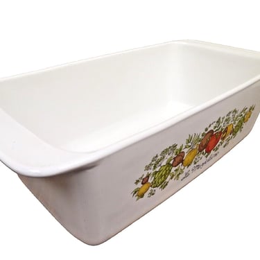 Vintage Corning Ware Loaf Pan Spice of Life La Marjolaine P-315-B 9