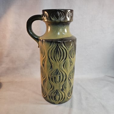 Scheurich Ceramic Brown Beige Onion Vase fat Lava Form 485 45 WGP pottery floor vase 
