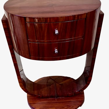 Custom Art Deco Macassar Nightstand or Side Table