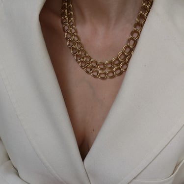Vintage Layered Gold Chain Necklace