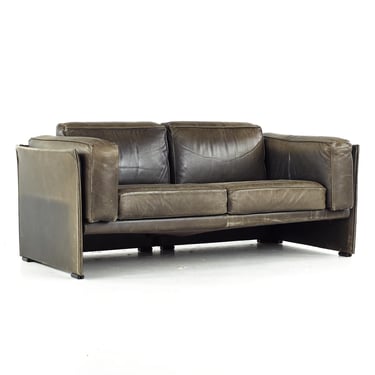 Afra and Tobia Scarpa for Cassina Mid Century Italian Leather Sofa - mcm 