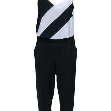 Parker - Black & White Jumpsuit w/ Top Ruffle Sz 8
