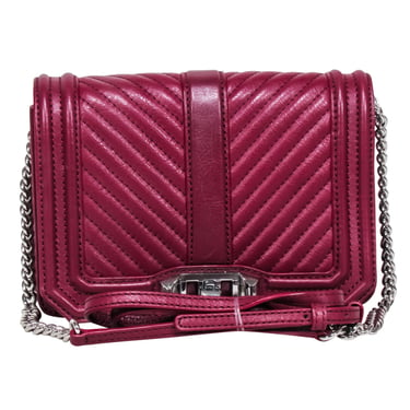 Rebecca Minkoff - Maroon Quilted Leather Crossbody Bag