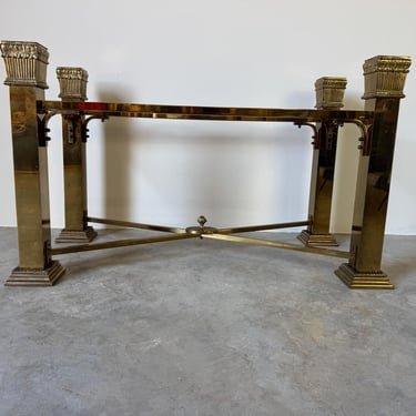 Hollywood Regency Neoclassical-Style Italian Brass Dining Table Base 