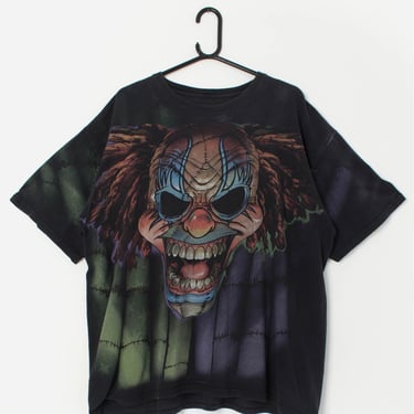 Vintage Y2K Liquid Blue evil clown t-shirt - 2XL 