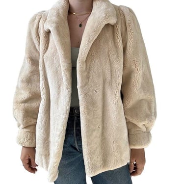 Vintage 1960s Bullocks Wilshire Womens Fur Coat Jacket Hollywood Regency Sz M 