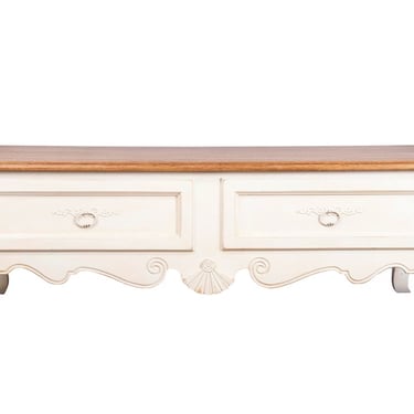 DELIVERY CHARGE American Ethan Allen Country French Provincial Style Painted Birch Coffee Table 