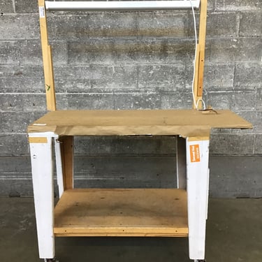 Rolling Work Table with Light (Seattle)