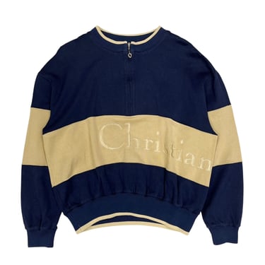 Dior Navy Logo Quater Zip