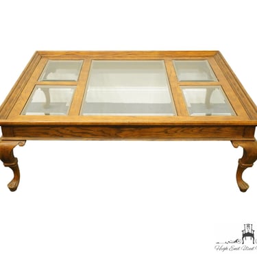 DREXEL FURNITURE Chatham Oak Collection Country French 50x40" Accent Coffee Table w. Glass Top 196-109-3 