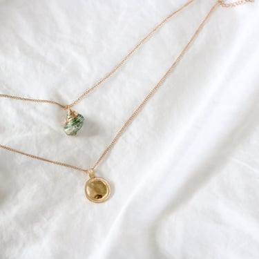 gilded pendant seashell necklace 