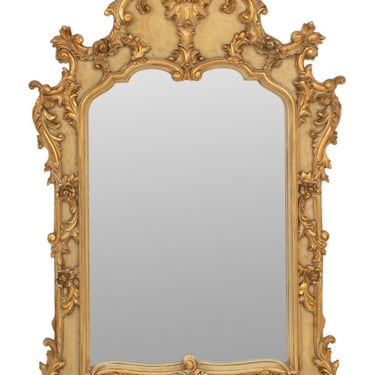 Louis XV Style Giltwood and Cream  Painted Mirror