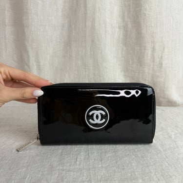 Chanel Patent Zip Wallet