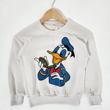 Vintage 1990's DISNEY Donald Duck Crewneck Youth Sweatshirt Sz. Youth L