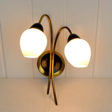 Wall lamp 50s 60s mid century design brass lamp rockabilly bag lamp vintage lamp kidney table era 