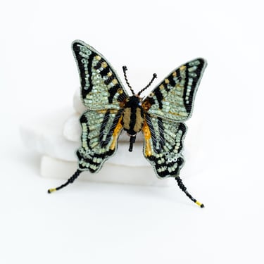 Scarce Swallowtail Embroidered Pin