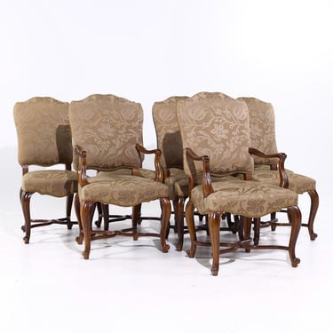 Baker Furniture Louis XVIII Walnut Dining Chairs - Set of 8 